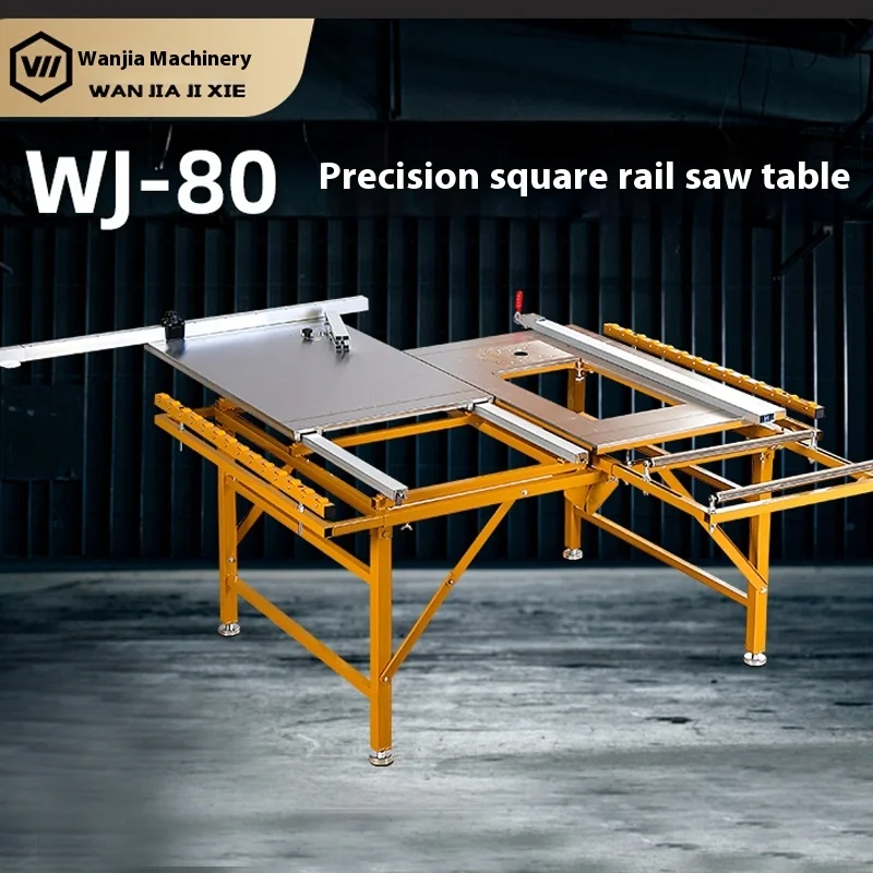 

WJ80 Деревообрабатывающая настольная пила, многофункциональная машина, прецизионная раздвижная настольная пила, портативная бесшумная панельная пила без пыли