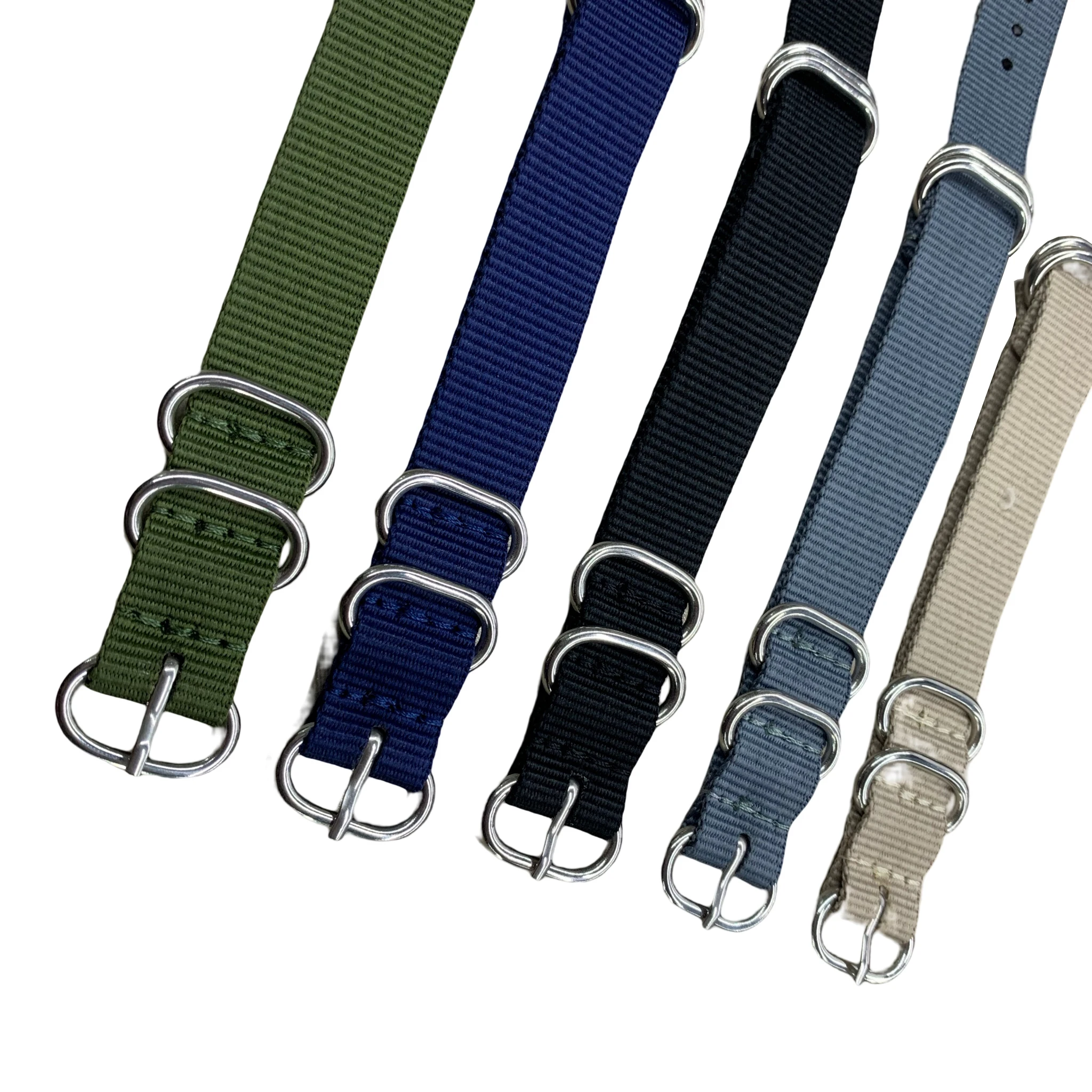 15mm Nylon Watch Band Ballistic Nylon Multicolor Replacement Watch Straps with Stainless Steel Buckle, 1pcs