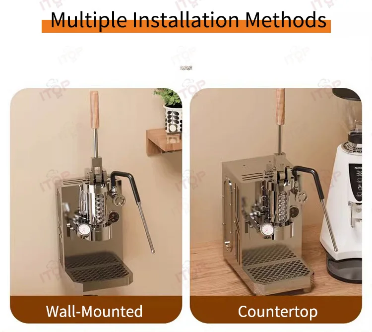 ITOP HPEM-BH2 Handpresse, Espressomaschine, Wandmontage, optional, 1–16 Bar Extraktionskaffeemaschine, elektrische Heizung, 220 V