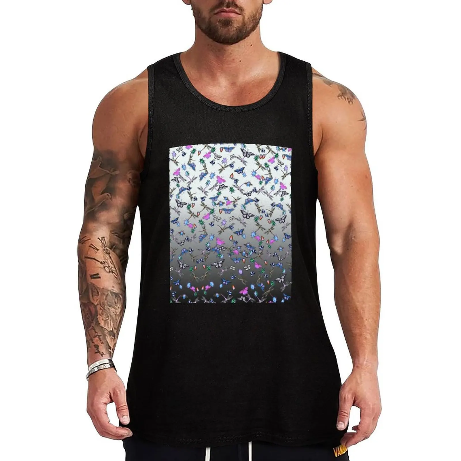 

SMALL WORLD PINK AND BLUES Tank Top Essential Tank Top Cotton Casual Sleeveless Undershirt