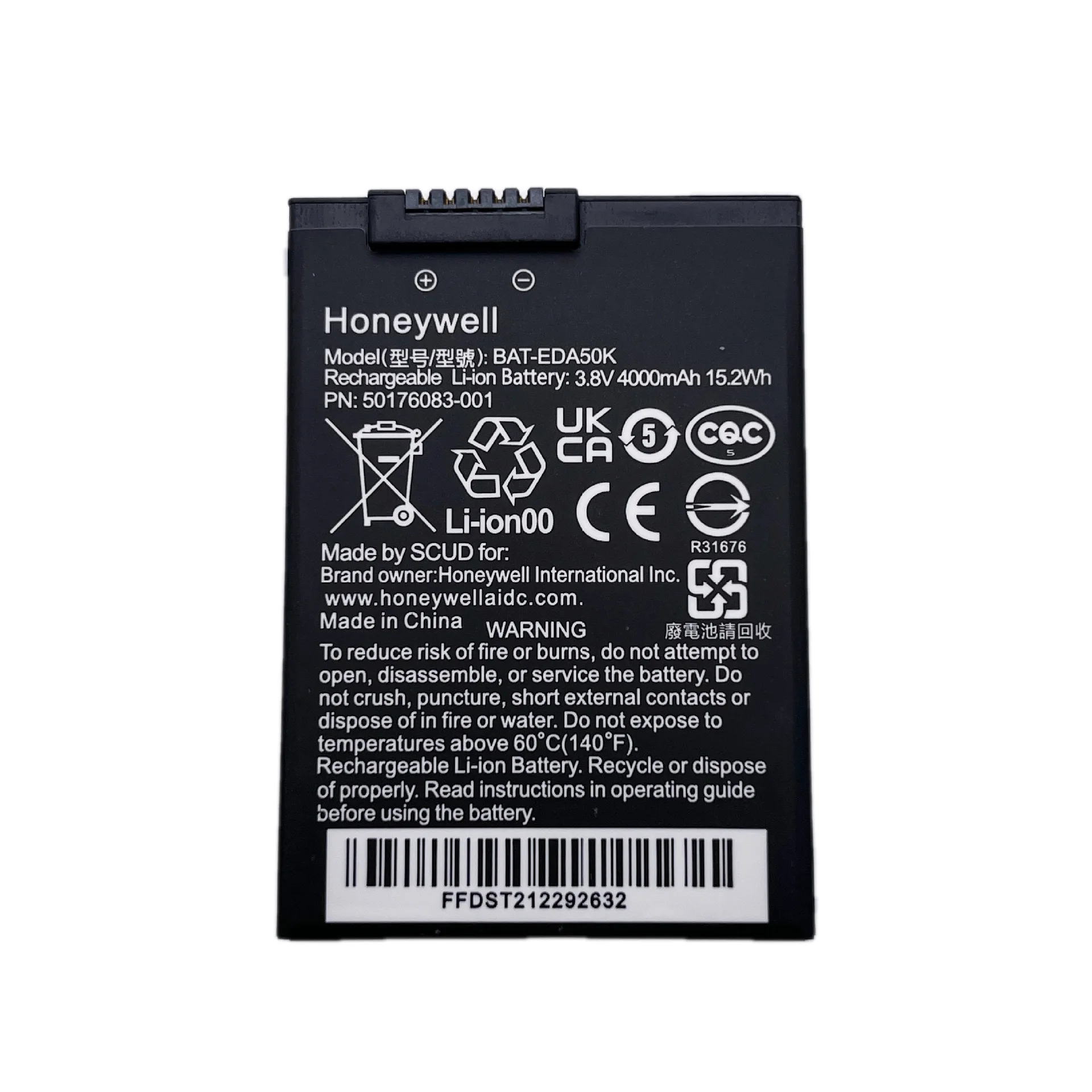 BAT-EDA50K Bar code scanner Battery For Honeywell ScanPal EDA50K Battery 50176083-001