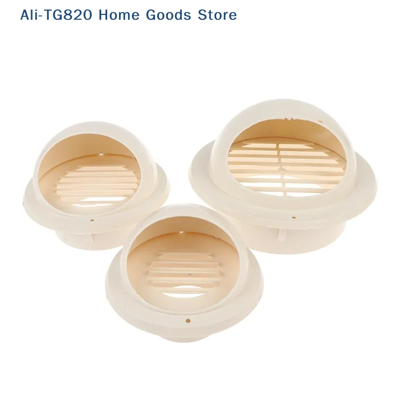 [TG820]White PVC Wide Caliber Exterior Vent Hood Windproof Rainproof Corrosion Resistant For Kitchen Bath Ventilation