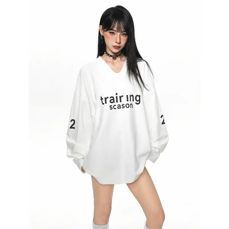 

2025 Новый простой однотонный топ с длинными рукавами, футболка с 3D принтом в стиле хип-хоп, свободный быстросохнущий топ большого размера