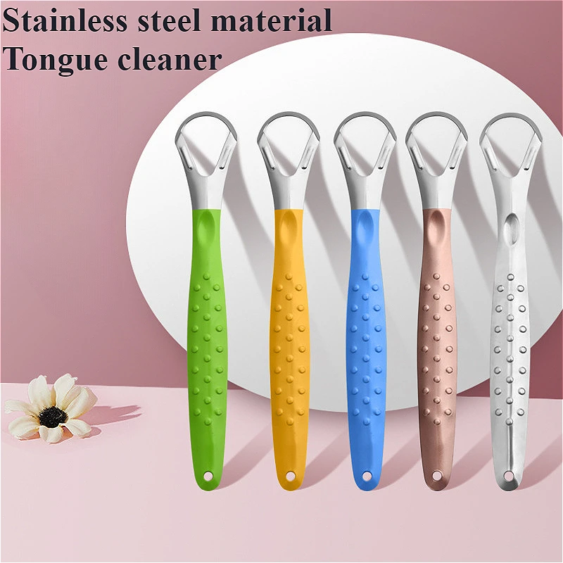 

혀클리너 1pc Stainless Steel Tongue Scraper Cleaner Fresh Breath Cleaning Coated Tongue Toothbrush Oral Hygiene Care Tools
