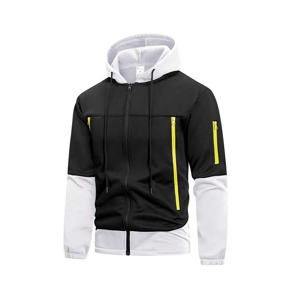 الخريف الصوف بطانة سترة للرجال الدافئة عادية جيوب متعددة ملابس رياضية زمم هوديس أبلى تسلق الجري الصالة الرياضية معاطف #2