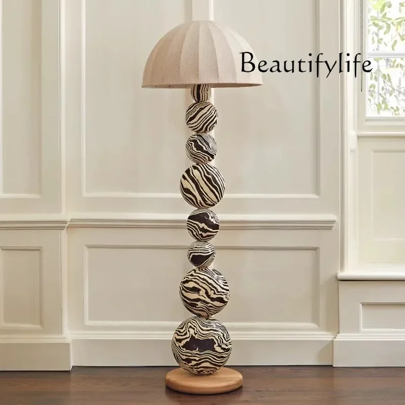 Zebra creative hand-painted art ball floor lamp living room study bedroom ornament sales office