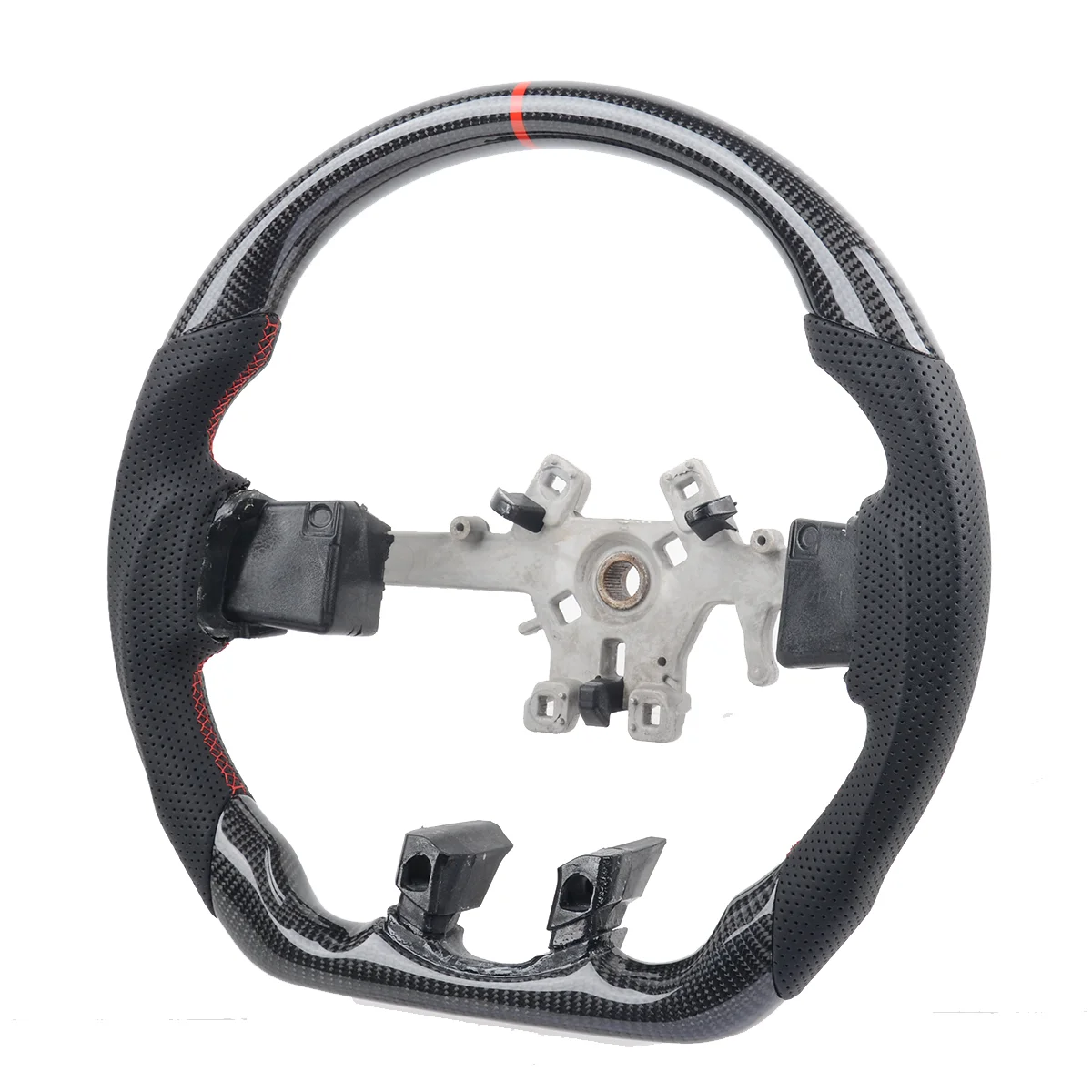 ل دودج رام 1500 2500 3500 2013 2014 2015 2016 2017 2018 ريال ألياف الكربون عجلة القيادة عجلة سباق جلدية مثقوبة #2