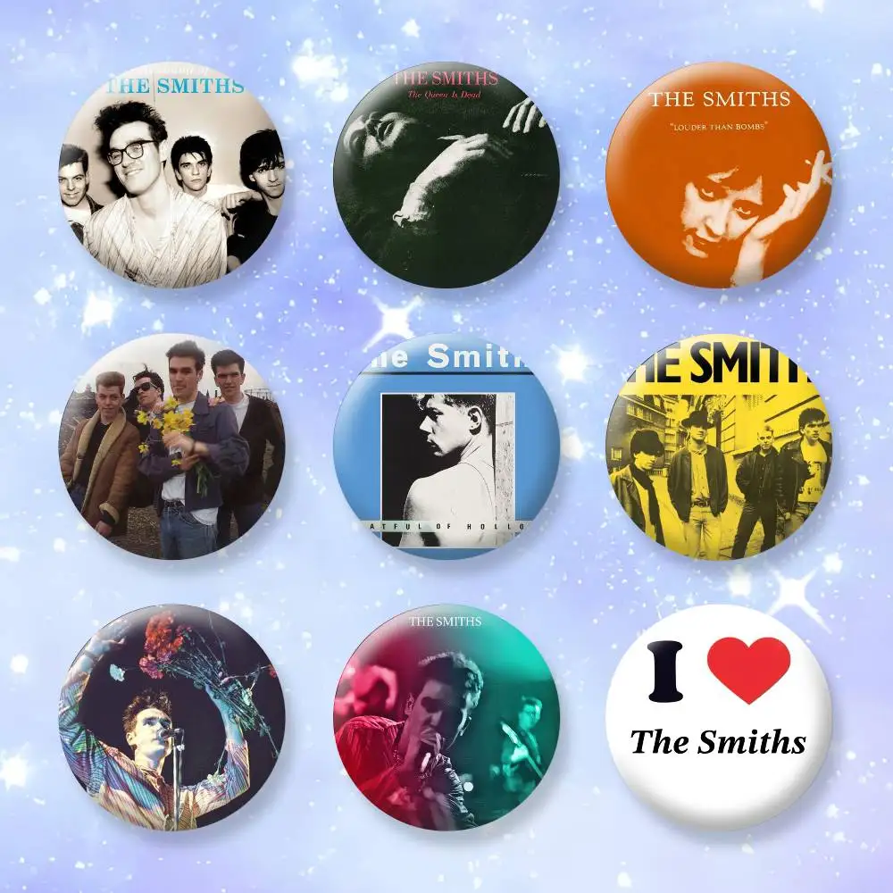 

T-The S-Smiths Band Brooches Cartoon Badge Pins Backpack Hat Accessories Friend Gift