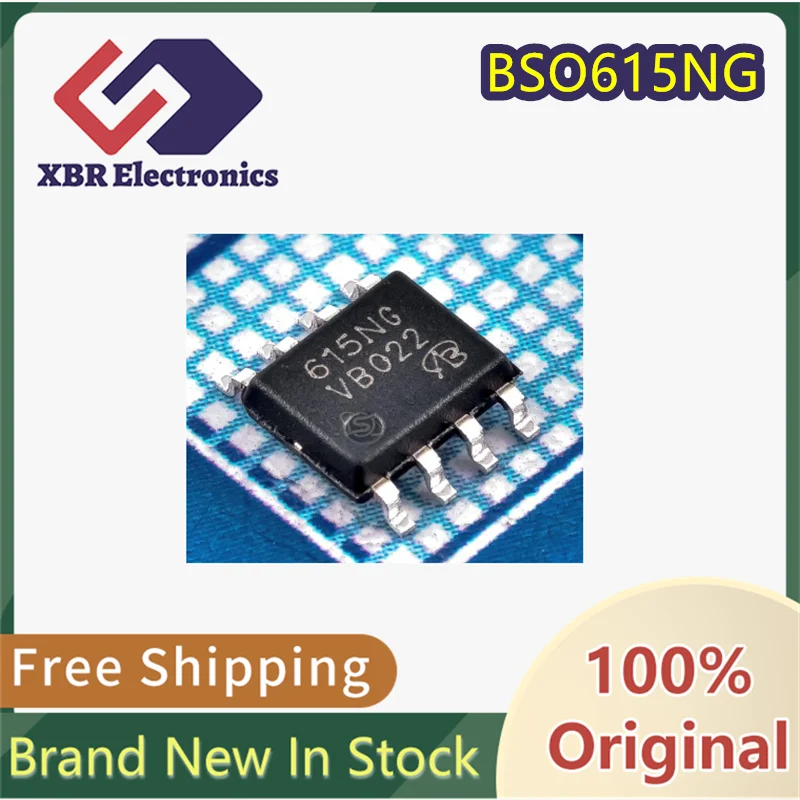 

(10/50 pieces) BSO615NG BSO615 615NG SOP-8 615N MOSFET N+ N-channel 60V 2.6A Brand new genuine product Free shipping In stock