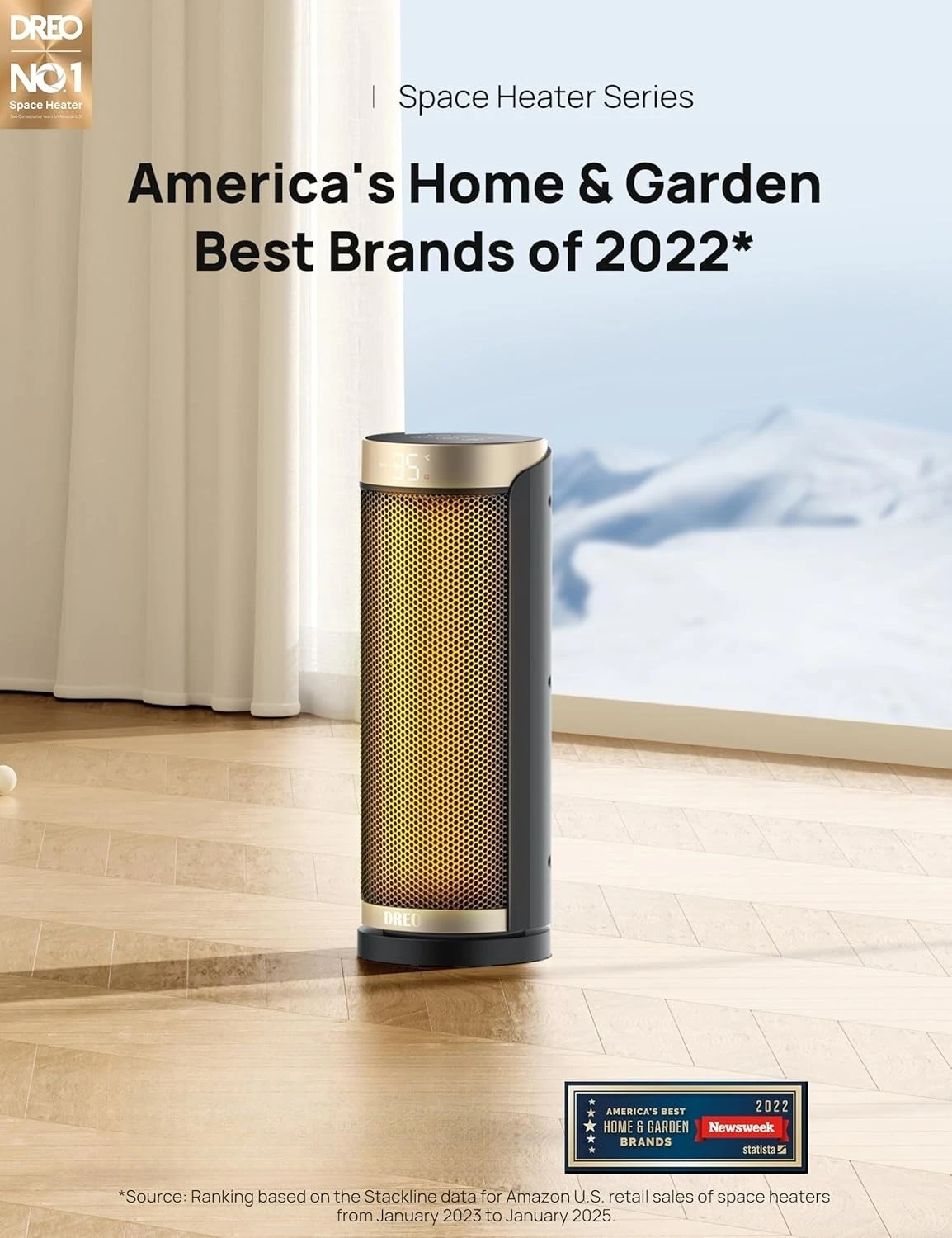 

Space Heater, 1500W PTC Ceramic Heaters for Indoor Use with Remote, 70° Oscillation,1-12H Timer,Electric Heaters with Thermostat