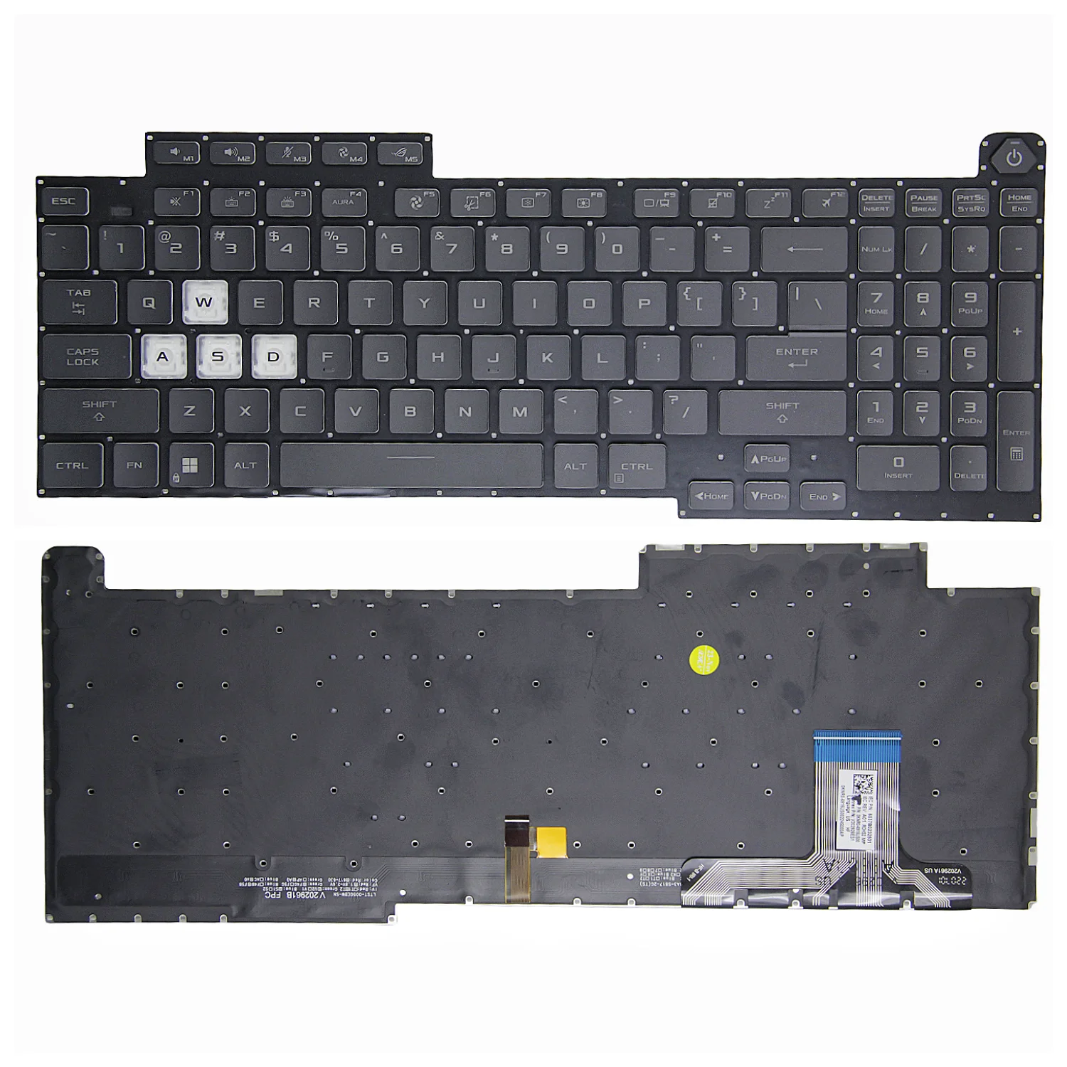 100%New Original US For Asus ROG G713 5R Plus G713QR  Gungod 6/5 English Laptop Backlight Keyboard