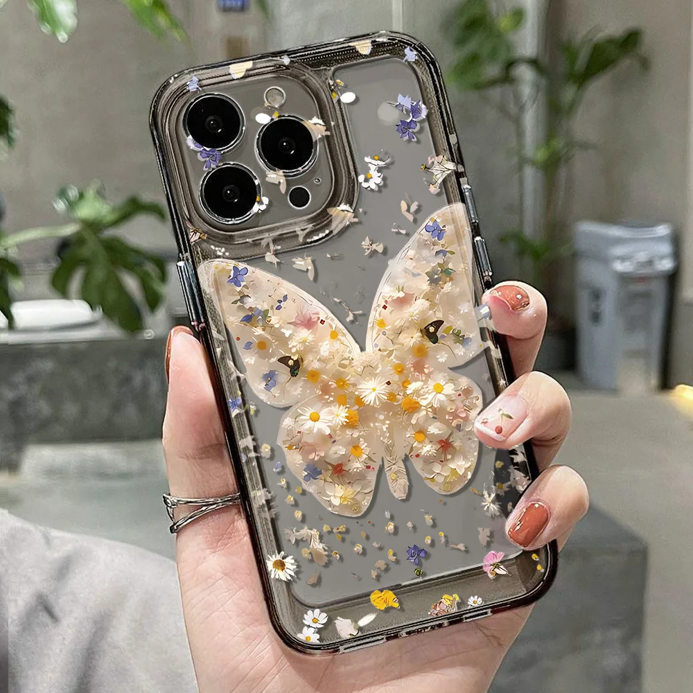 Мягкий чехол из ТПУ с золотой бабочкой для iPhone 17 Pro Max 16 15 14 Plus 13 12 11 16 Pro Max XR XS Max, блестящий чехол для телефона, разноцветный Мягкий чехол из ТПУ с золотой бабочкой для iPhone 17 Pro Max 16 15 14 Plus 13 12 11 16 Pro Max XR XS Max, блестящий чехол для телефона, разноцветный