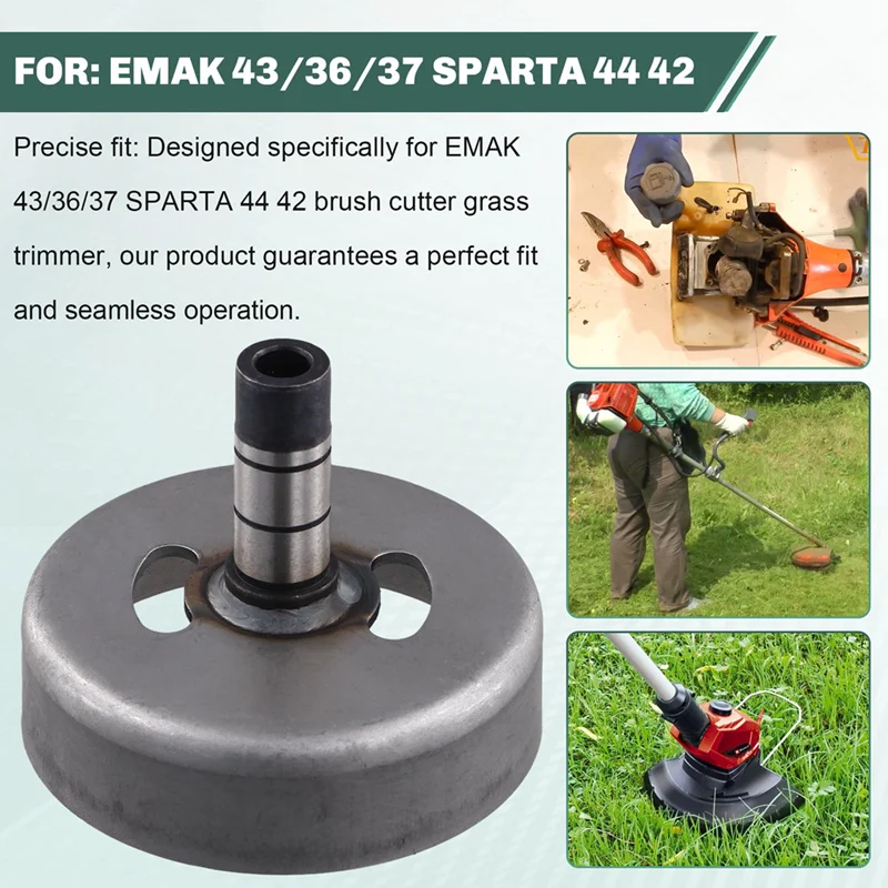 Clutch Drum Gear Drive Bell 10T For OLEO-MAC EMAK 43/36/37 Sparta 44 42 Brush Cutter Grass Trimmer Sprocket