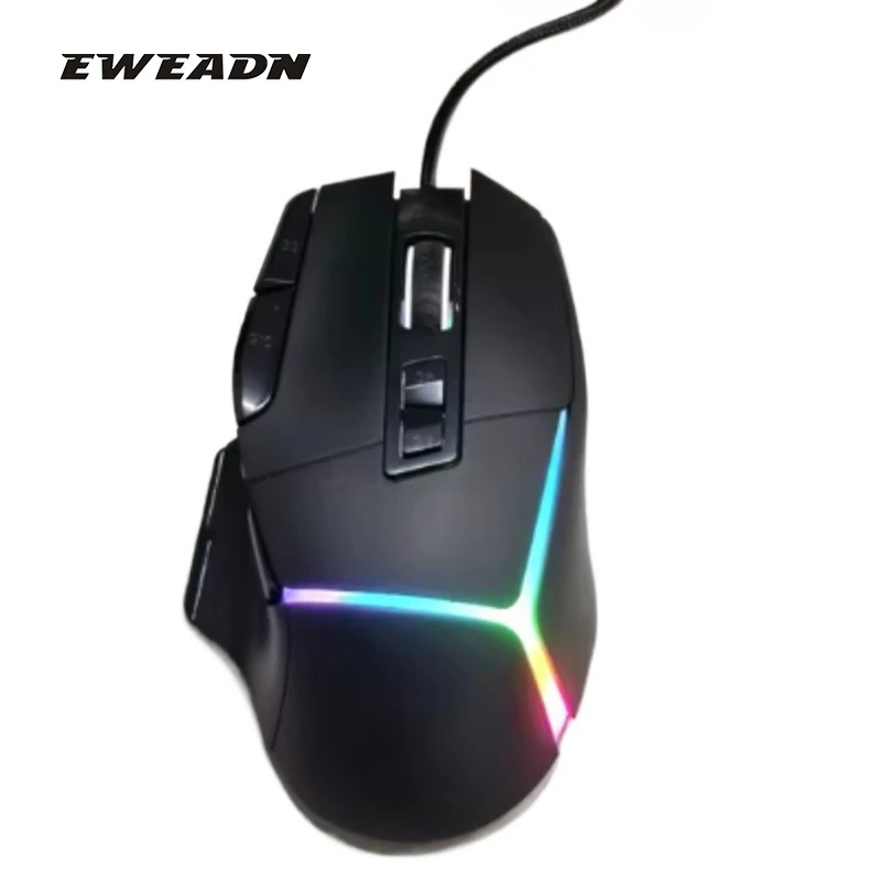 

Проводная мышь EWEADN, легкая игровая мышь для киберспорта, RGB LOL Eat Chicken, макро, средние и большие руки, офисная мышь, ПК, подарки для геймеров