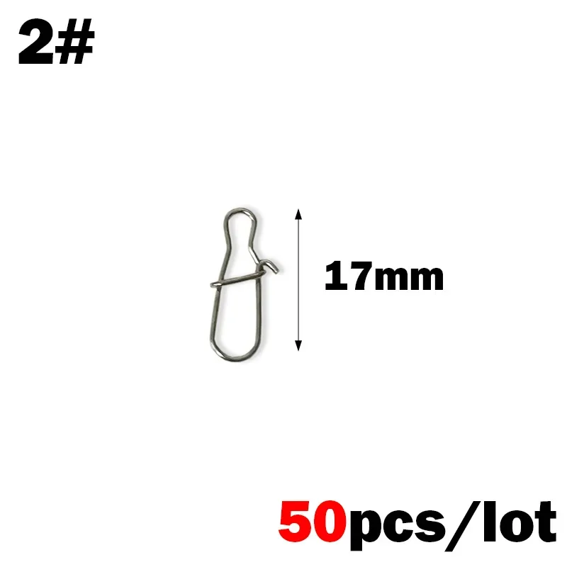 OUTKIT 50PCS Edelstahl Pin Wirbel Angeln Zubehör Stecker Locken Clip Rollen Wirbel Meer Angelgerät