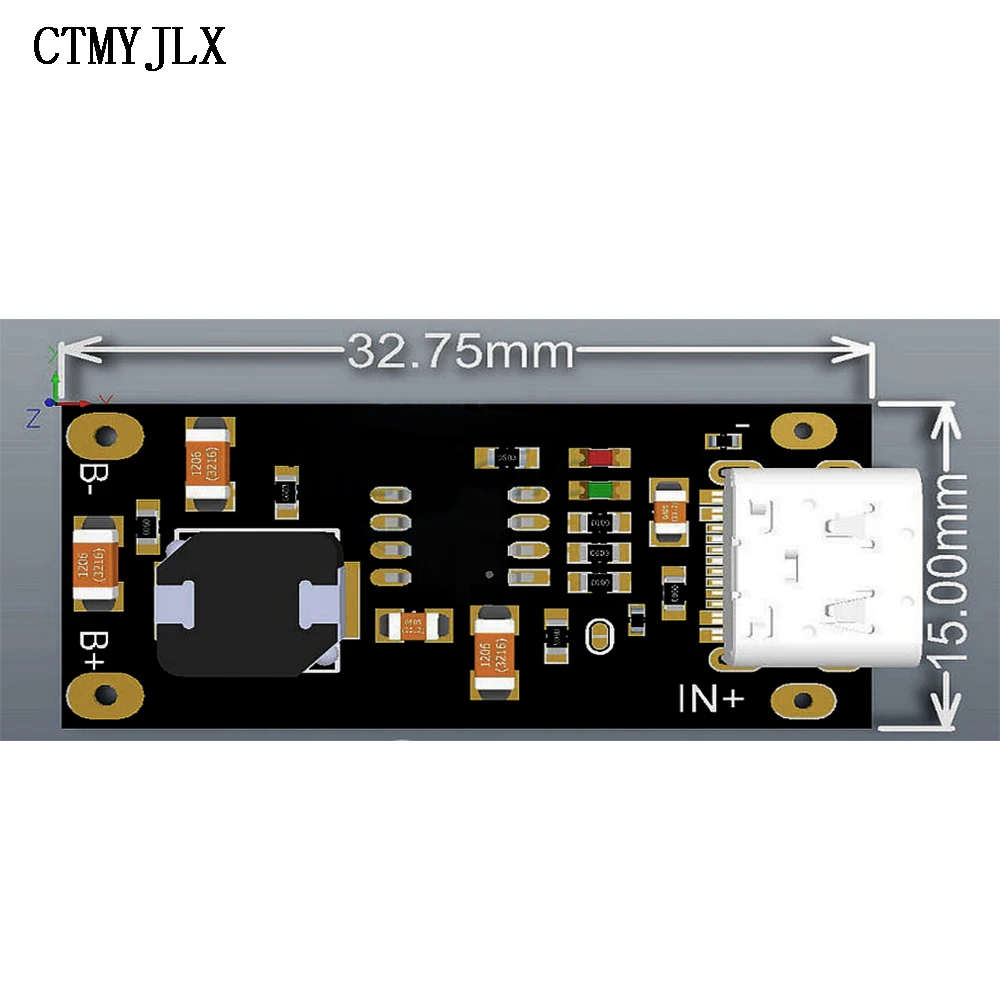 5pcs IP2312 Type-C 3A Polymer Ternary Lithium Battery Charger Board 5V to 4.2V Quick Fast Charging PCB Module IP2312 CC CV