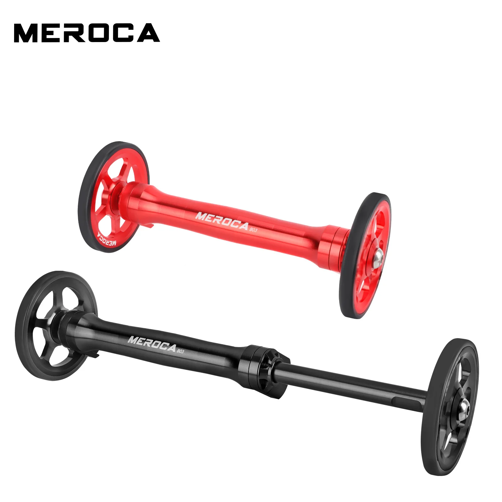 MEROCA Folding Bicycle Easy Wheel Extension Rod Telescopic Bar Bike Aluminum Alloy Rear Cargo Rack Parts For Brompton