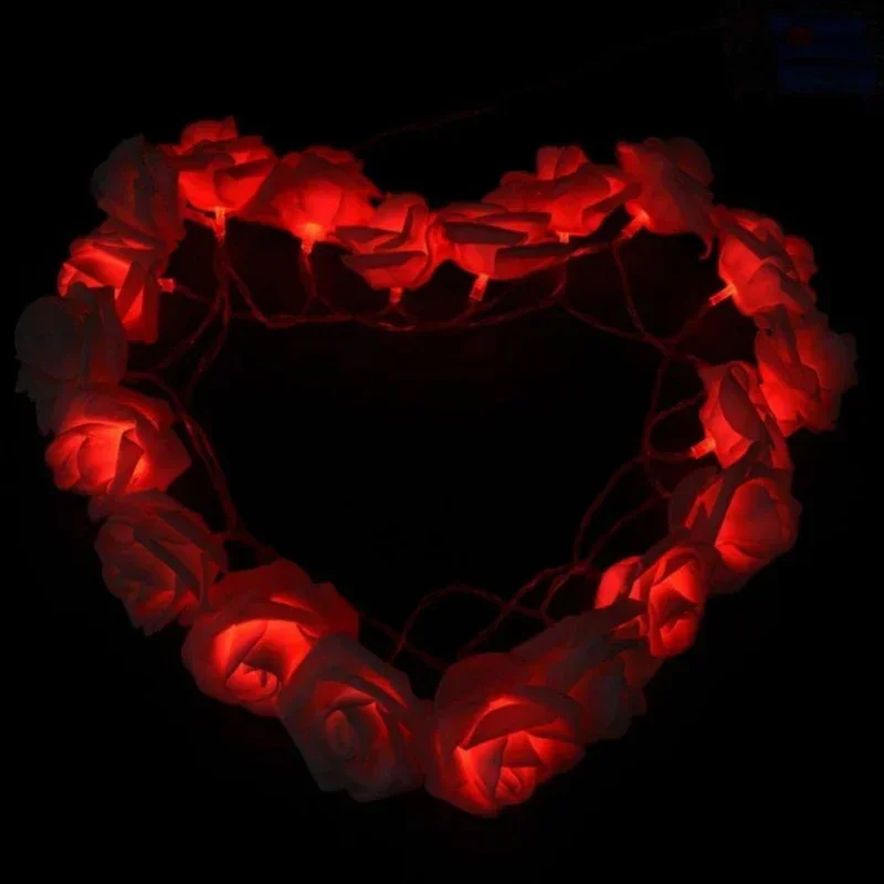 romántico para el día de San Valentín, propuesta de confesión, rosa creativa, guirlande lumineuse LED, lanterne de décoration para habitación de