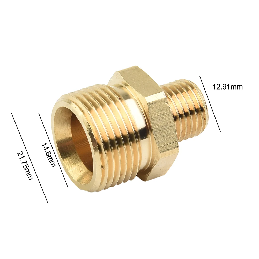 1pc High Pressure Adapter 1/4in M22 Car Washing Machine Water Gun Cleaning Machine Conversion Joint Reducing Plumbing Parts