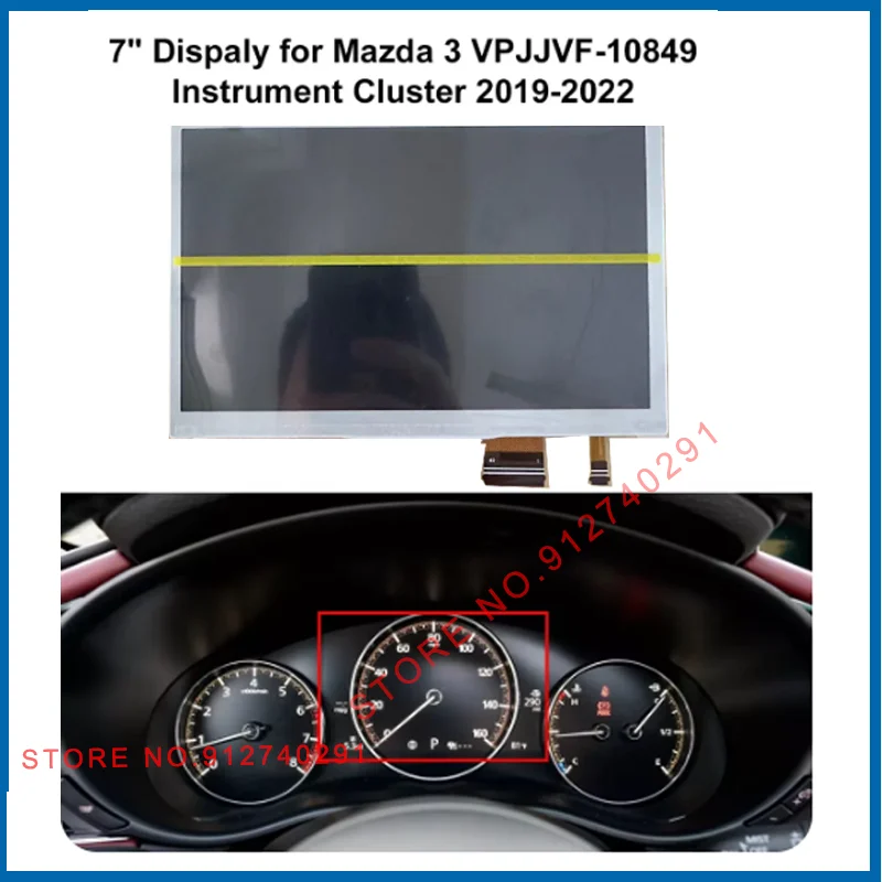 

Оригинальный 7-дюймовый ЖК-дисплей приборной панели для Mazda 3CX-30 VPJJVF 10849, сменный ЖК-монитор приборной панели