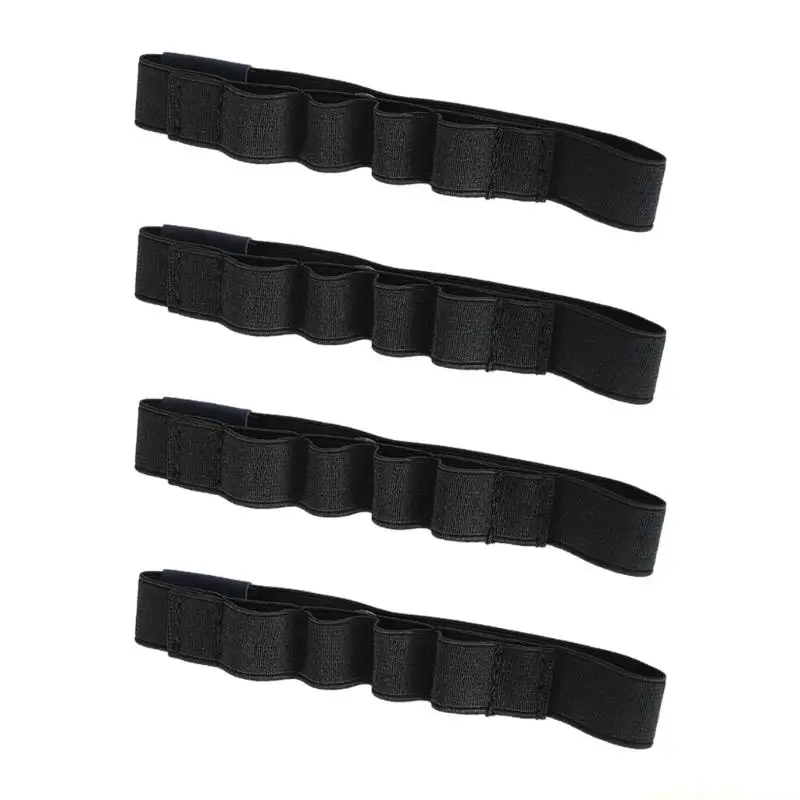 4Pcs Elastic Bookmarks with Built in Pen Clip Stretchable Nylon Pen Fasteners Notebook Pen Organiser For Student Teacher