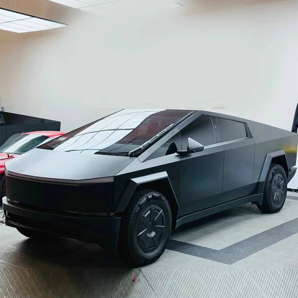 

DIY Color Samurai Black For Tesla Cybertruck 2024-2026 Pre-cut PPF PET Paint Protection Film Color Changing Film Anti-scratch
