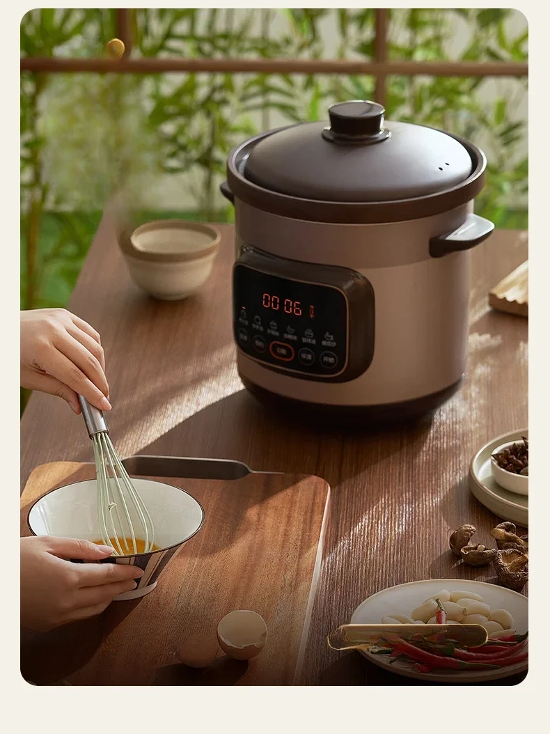 Electric stew pot household purple casserole stew electric casserole ceramic porridge cooking fully automatic small appliance