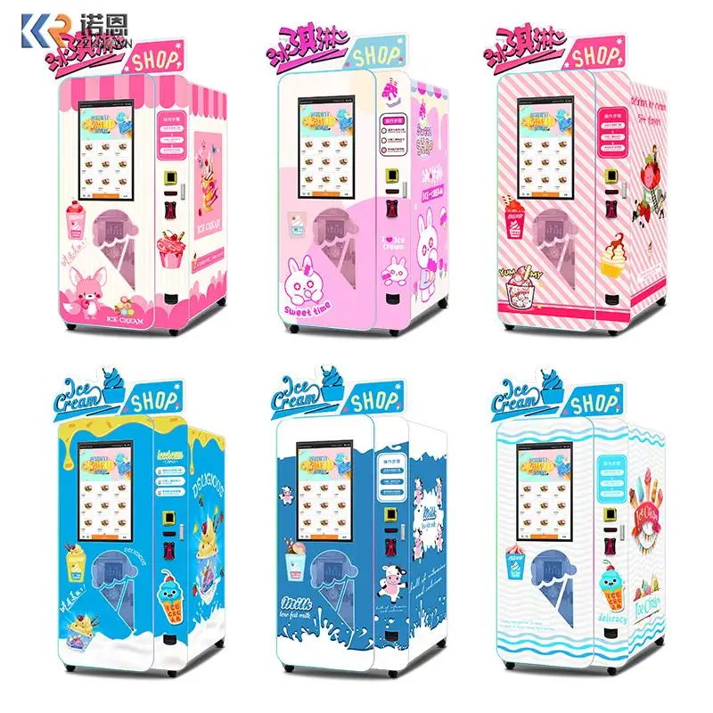 Haloo 24-Hour Self-service Ice Cream Vending Machine Frozen Food Vending Machine Smoothie Machine With Time Monitoring