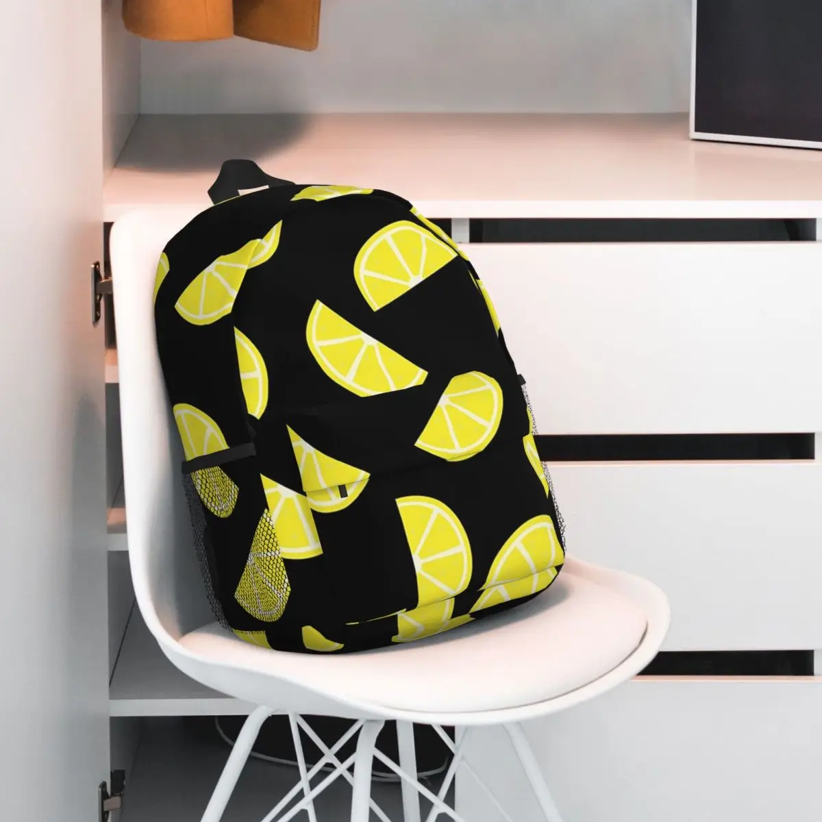 Playful Lemon Slices Backpack Student BookBag Children School Bag Laptop Shoulder Bags for Boys Girls