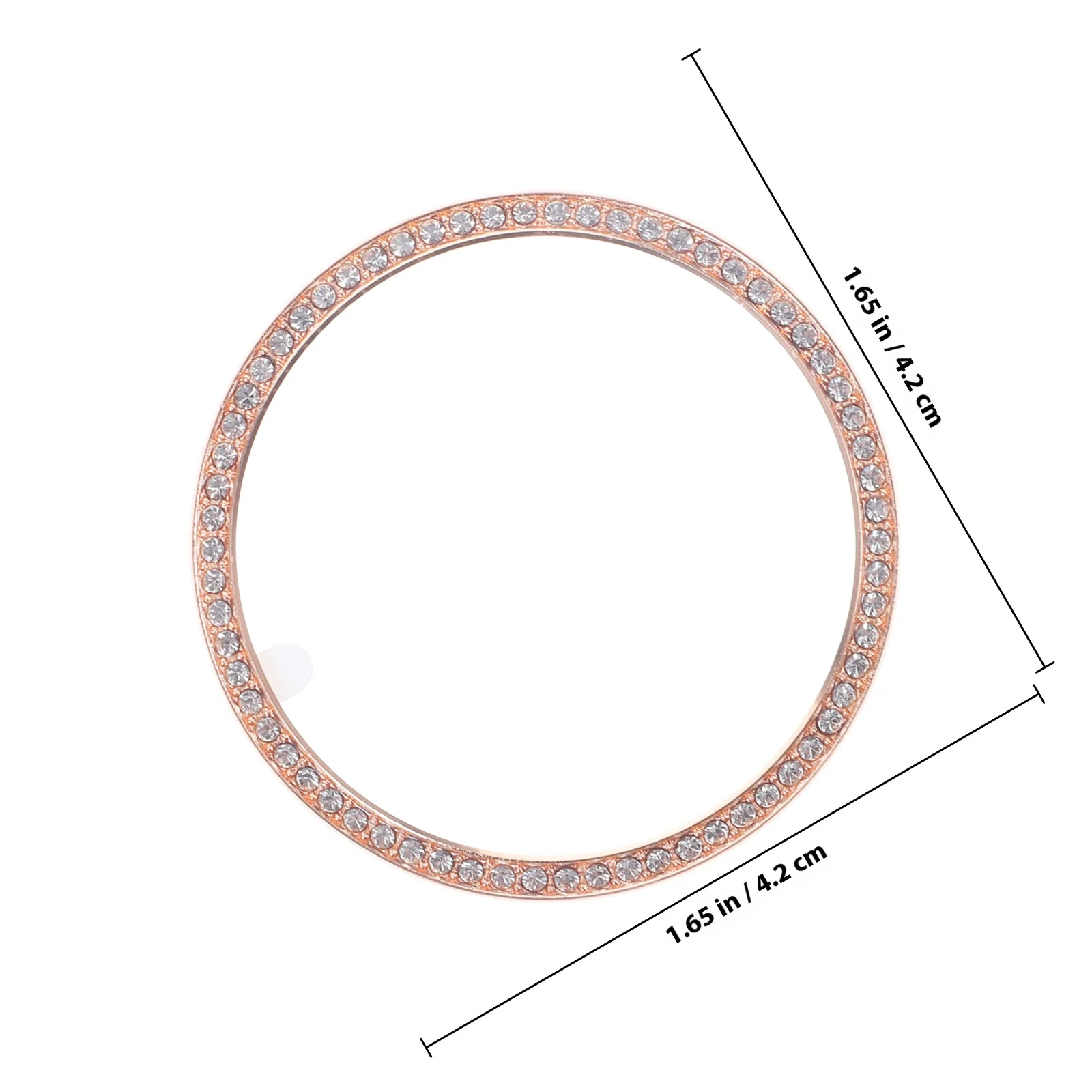 合金ベゼルリング ダイヤモンド装飾 ローズゴールド腕時計 42mm 傷防止 衝突防止 スマートウォッチベゼルカバー 高級