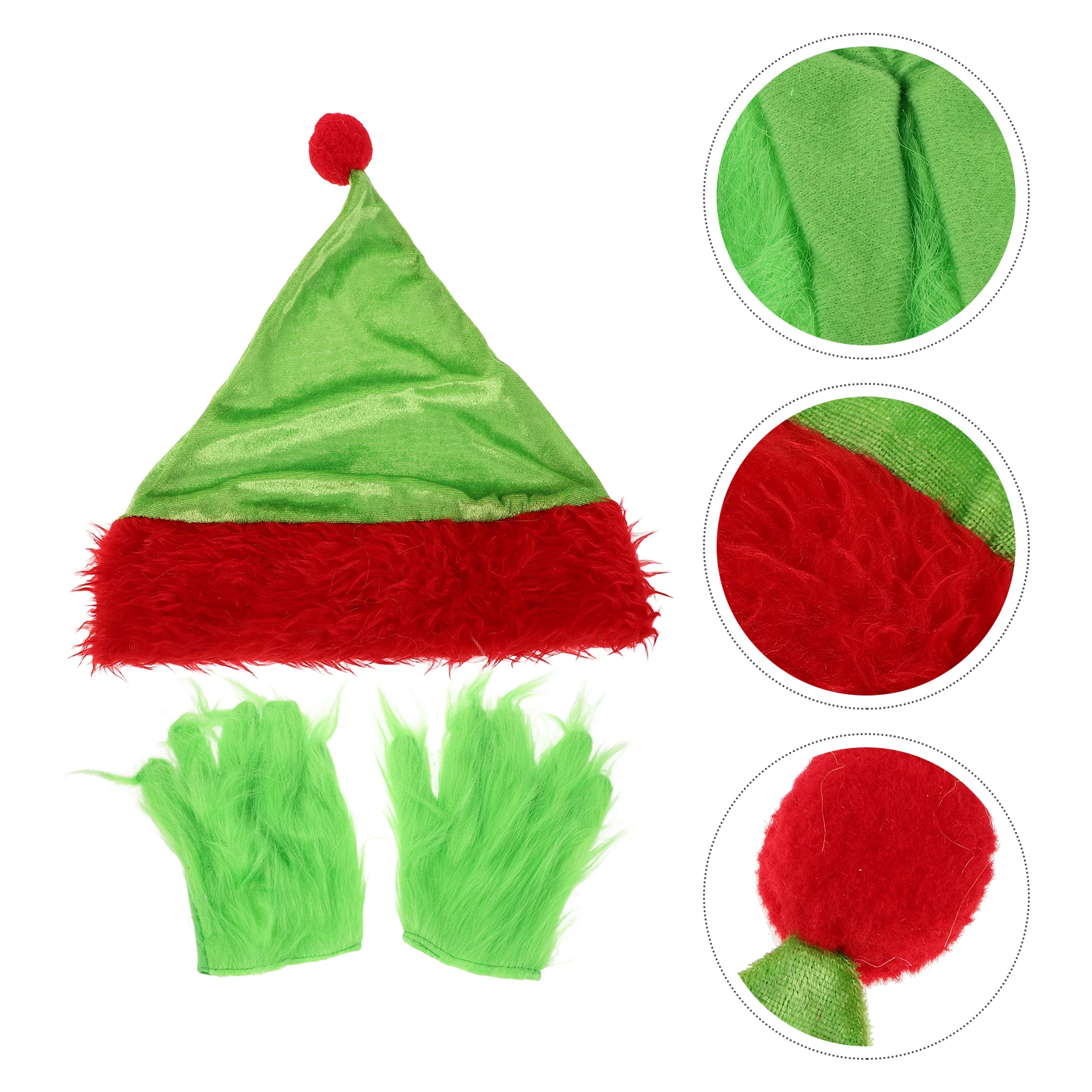 

Gloves Cosplay Props Monster for Halloween ry Santa Costume Hat Christmas and Green Hand Accessories Hats