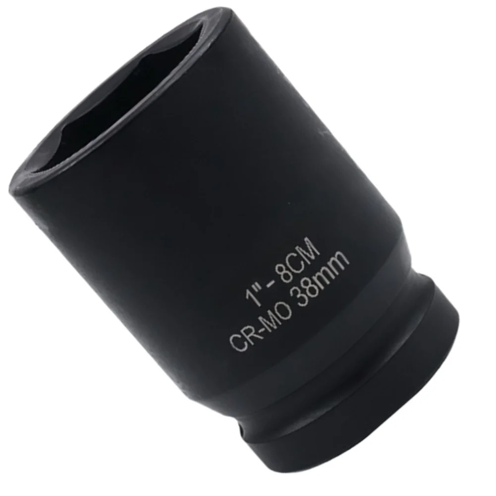 38 mm Hex Socket 1 Inch Drive for Pneumatic For Impact Wrenches for Tire Mounting Demounting and Bolt Loosening Tasks