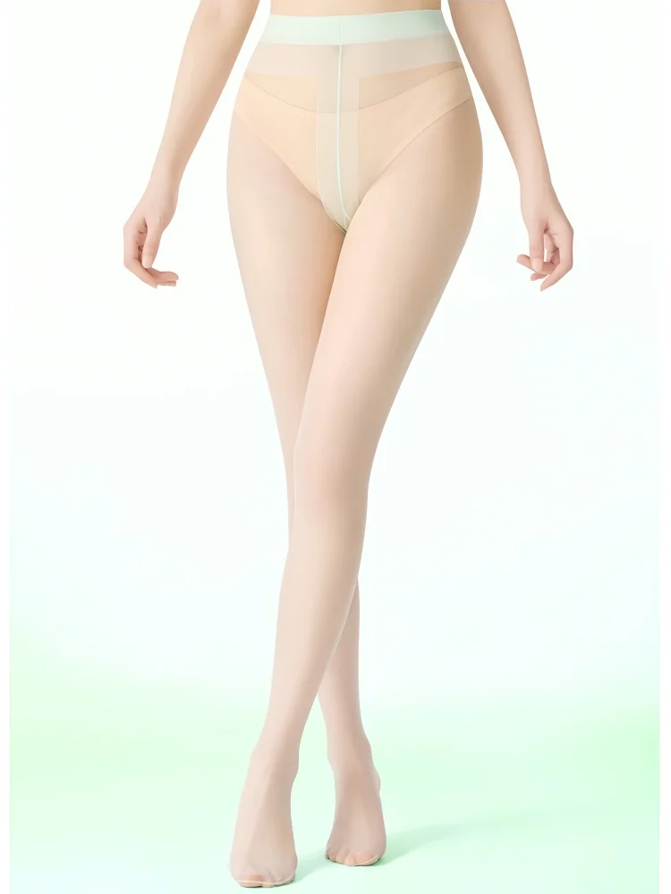 2026 0.01 D Damen Grüne Transparente Strumpfhose Sommer Ultra-Dünne Nahtlose Strümpfe Durchsichtige Sexy Streetwear Reißfeste Strumpfhose Y2K