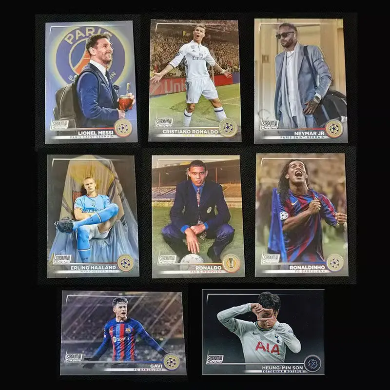 Genuine TOPPS Football Star Cards FC Barcelona Lamine Yamal & Messi No.10 Heritage Base Single Cards Kids Toys & Gifts