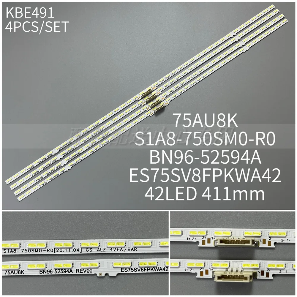 LED Strip For Samsung UE75AU9070U UN75AU8200 UN75AU8000FXZA UN75AU8000 UA75AU8000 UE75AU8000 UE75AU9072 UE75AU8070U BN96-52594A