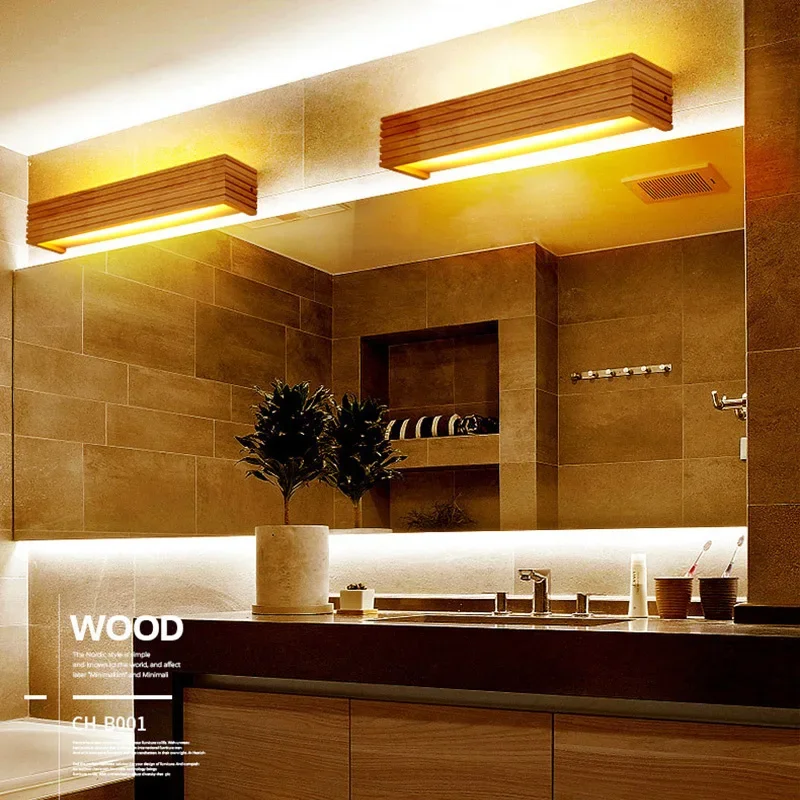 Imagem -03 - Modern Wood Led Lâmpada de Parede Quarto Arandelas de Cabeceira Iluminação Interior Home Decor Sala de Estar Sala de Estudo Escadas