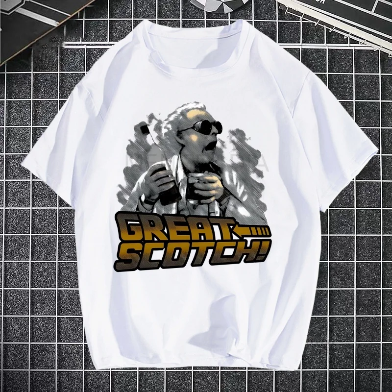 

Футболка «Назад в будущее», мужская, качественная, летняя, с короткими рукавами