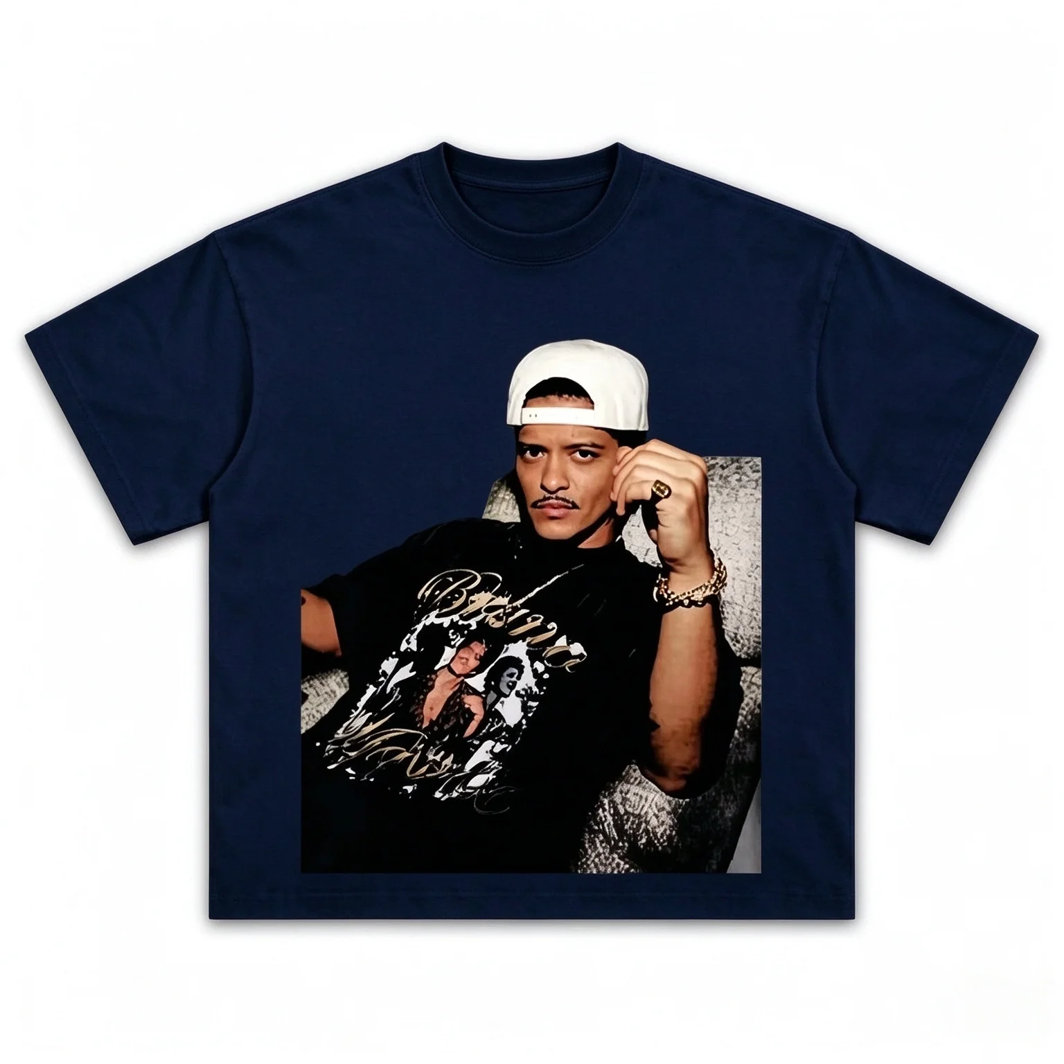 2026 New Pop Bruno Mars Family Matching Oversized Unisex T Shirt Retro Hip Hop Portrait Print Cotton Short Sleeve Streetwear Tee