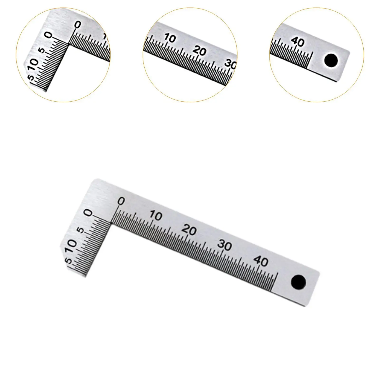 Heavy Duty Metal Chamfer Caliper Ruler Small Right Angle Square for Precision Woodworking and Repair
