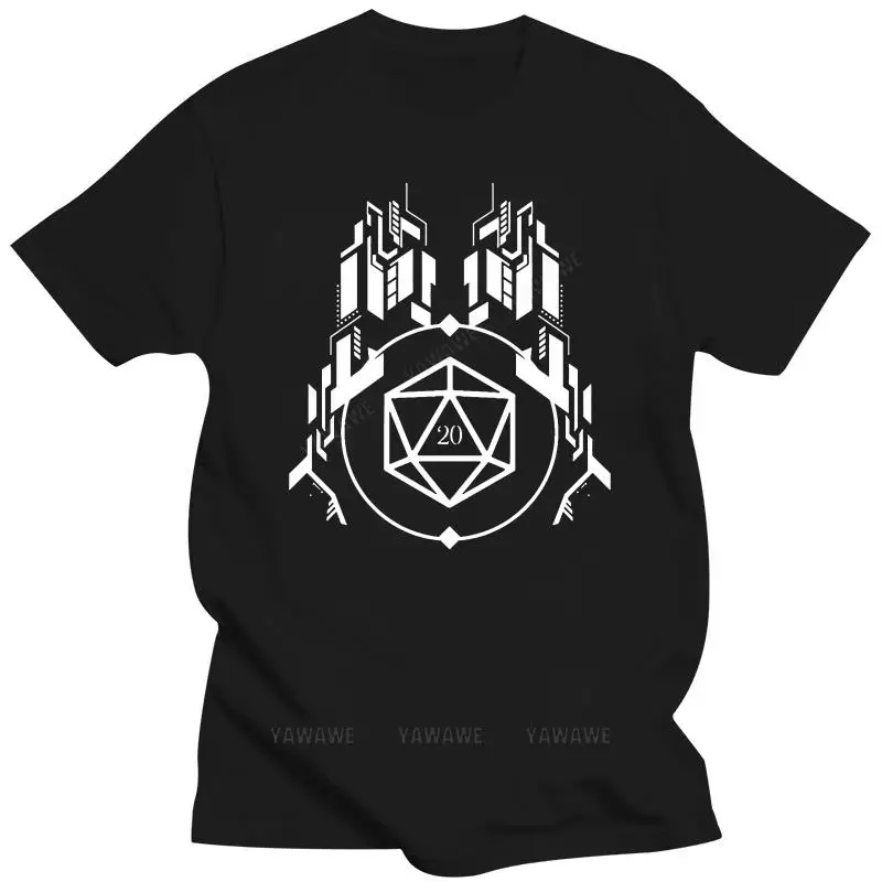 Men's Polyhedral D20 Dice Mech Futuristic Tabletop RPG t shirt Knitted tee shirt O-Neck Novelty Cute fashion Vintage t shirt