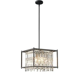 Modern K9 Crystal Chandelier Hanging Lamps For Ceiling Lamp Lustre Design Vintage Pendant Light for Living Room Dining Bedroom