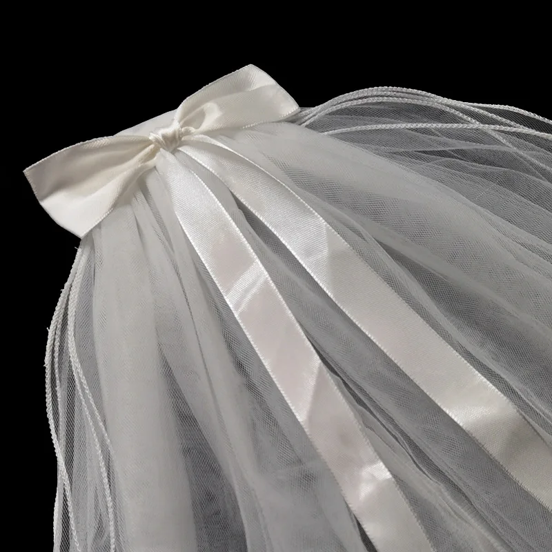 Pearl Veil Four Layers Bridal Veil White Ivory Wedding Veil with Pearls Bride Accessories 2023