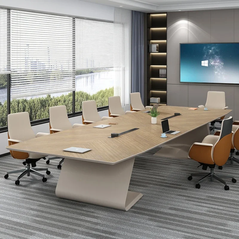 

Simple Modern Conference Table Long Table Desk Large Negotiation Reception Office Workbench Meeting Room