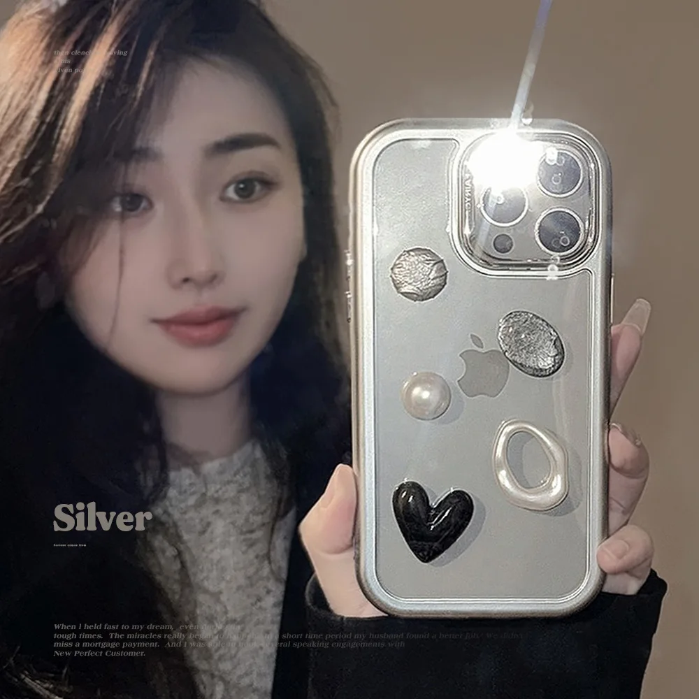 

3D черный акриловый высококачественный чехол для телефона Gemmobile Sense для iPhone15POR/16por max, чехол для телефона iPhone13/14por max, защитный чехол