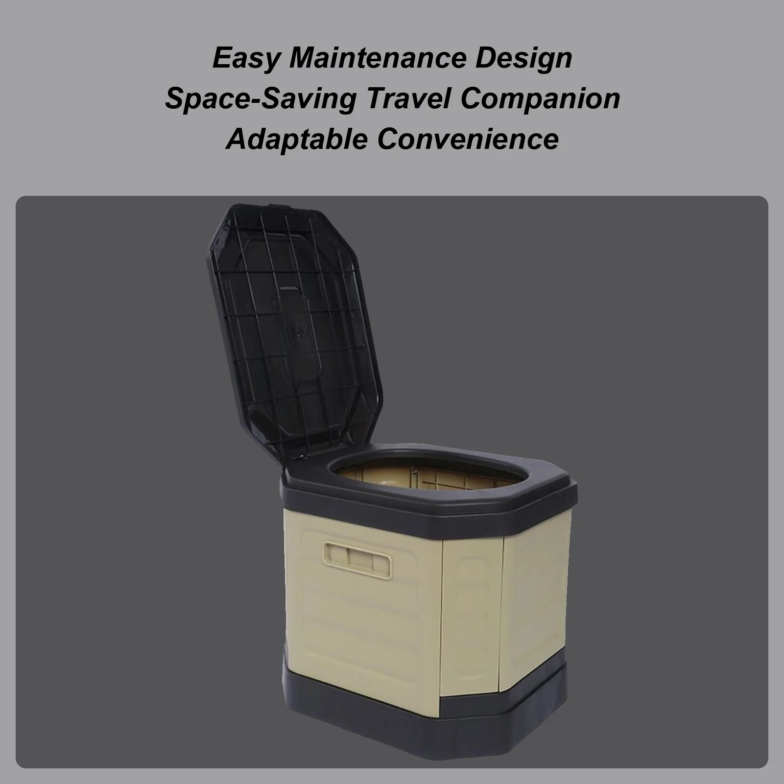 

Portable Camping Toilet Foldable Potty Travel Toilet Portable Outdoor Bathroom Potty Trash Bucket For Trailer Survival Campervan