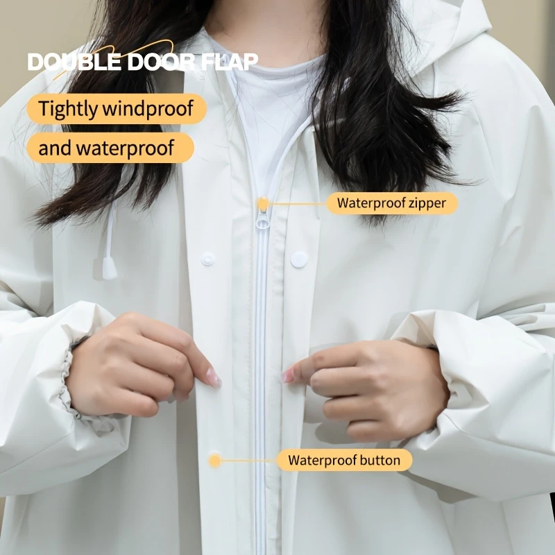 New Fashion Raincoat  Women Long Rain Coat Poncho Ladies Waterproof Lengthen Raincoat Adults Windproof Rain wear