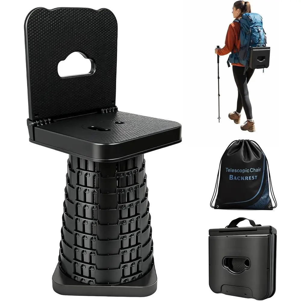 

Портативный складной стул со спинкой, сумка для переноски в комплекте, подходит для кемпинга, садоводства, походов и барбекю, выдерживает до 550 фунтов.