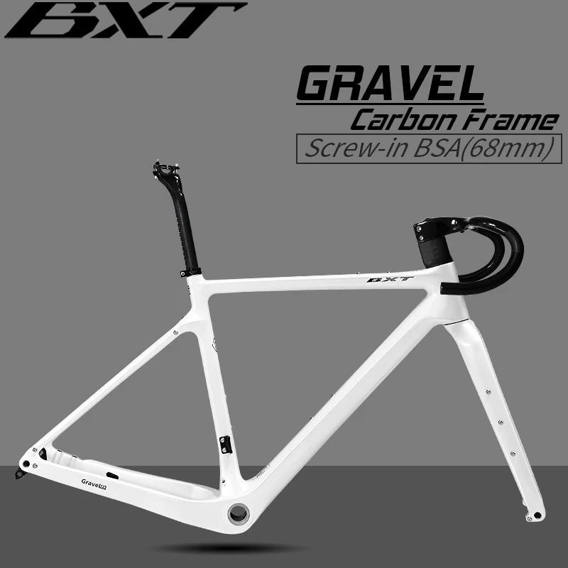 Disc Brake Carbon Gravel Bike Frame 700C/27.5er Max Use 47C/2.1 Tire Full Carbon Gravel Bicycle Frame Thru Axle Carbon MTB Frame