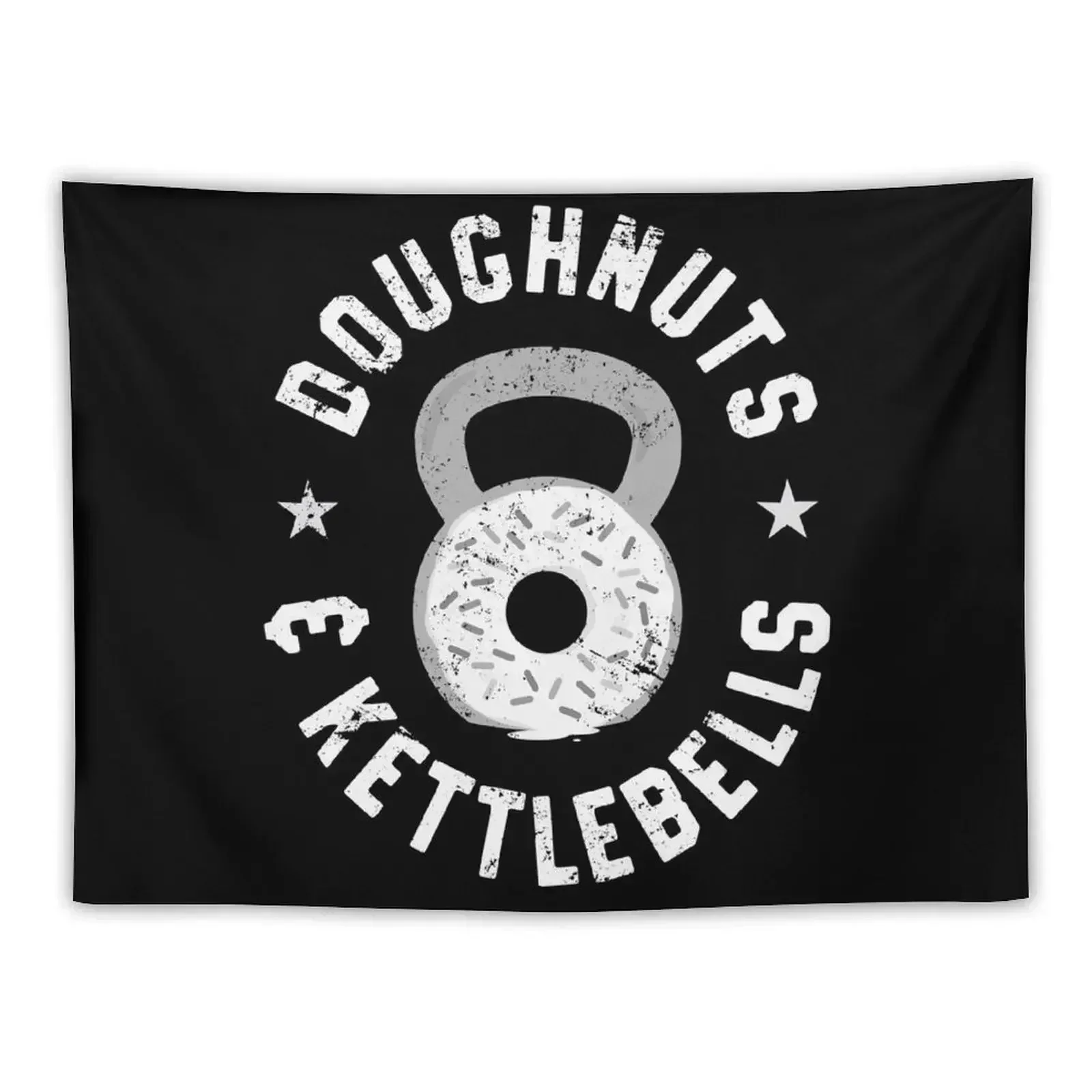 

Doughnuts And Kettlebells Funny Donut GymT-Shirt Tapestry Room Decor Home Decoration Room Decorating Aesthetic Tapestry