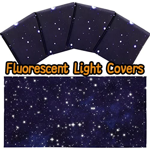 4 x 2 Feet Fluorescent Light Covers, Magnetic Lights Filters for Classroom Ceiling, Decor Lights Shade for Office Home Hospital
